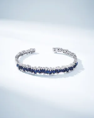 Shimmer Audrey Dark Blue Sapphire Bangle