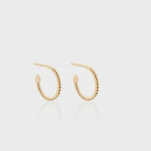 Silk & Steel Superfine Mini Rope Hoops - Gold