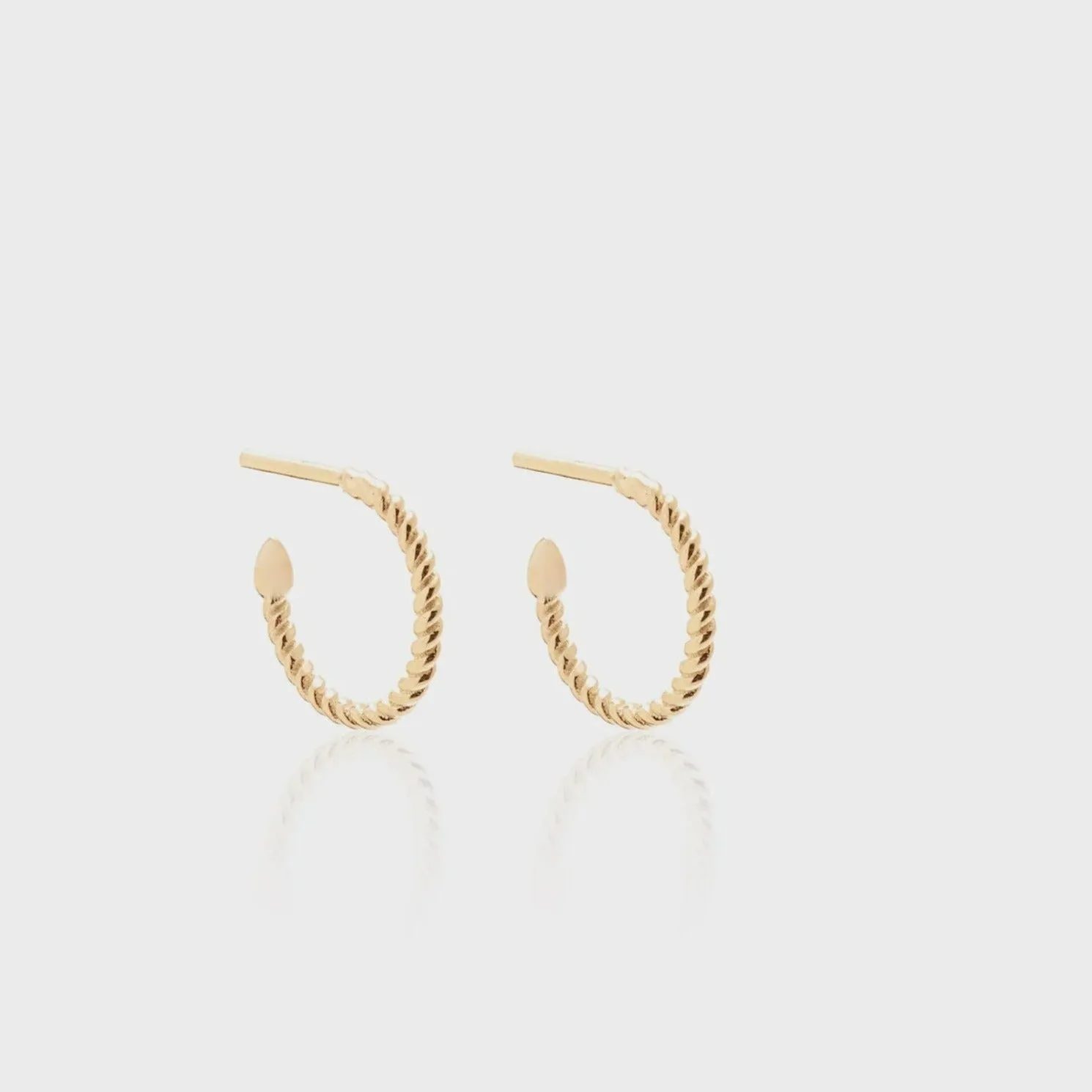 Silk & Steel Superfine Mini Rope Hoops - Gold