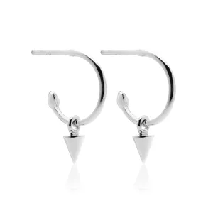 Silk & Steel Superfine Mini Spike Hoops - Silver