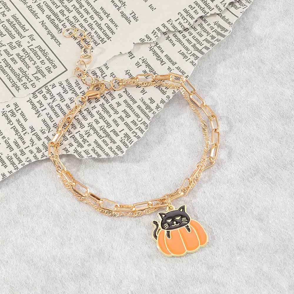 Simple Personality Metal Chain Halloween Bracelet