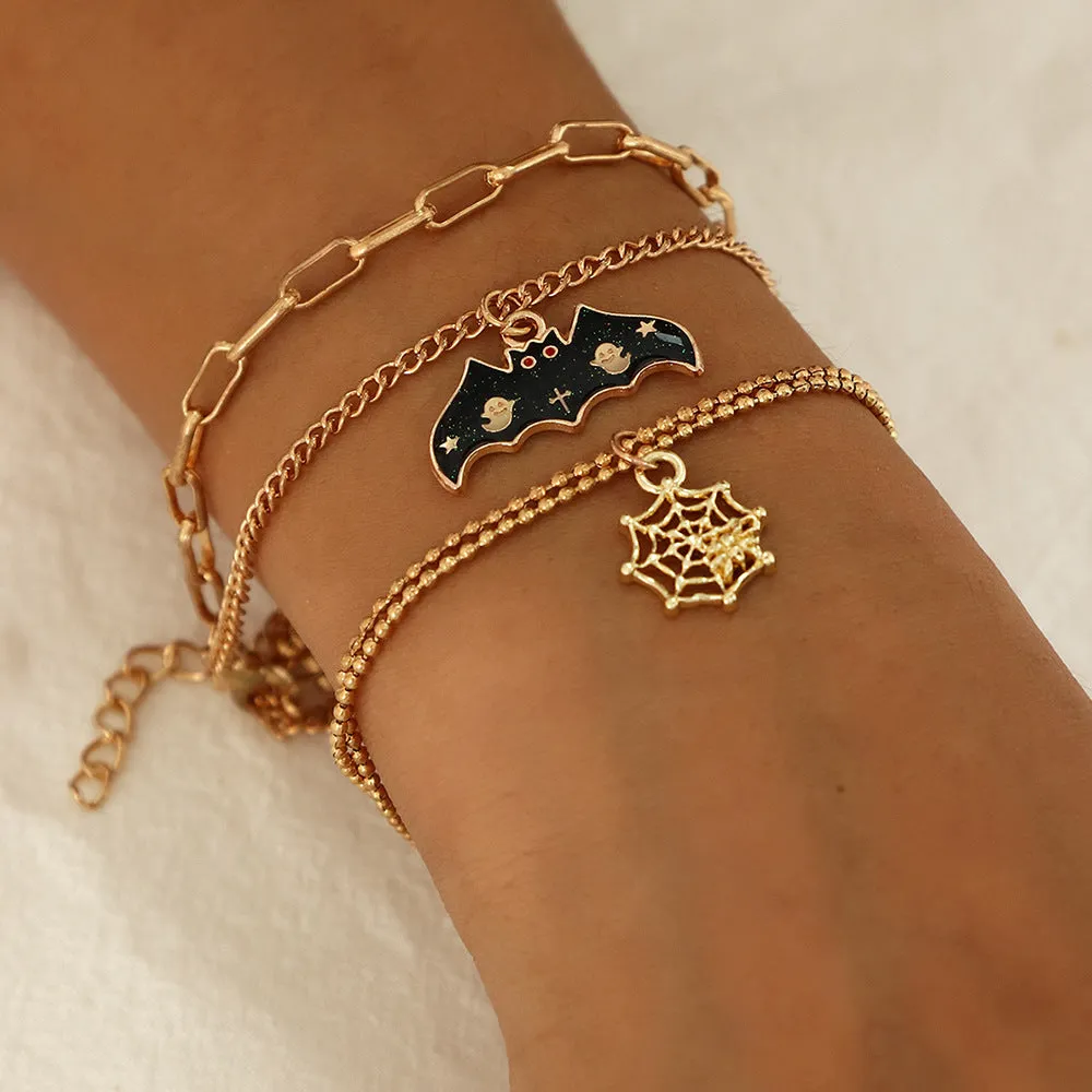 Simple Personality Metal Chain Halloween Bracelet