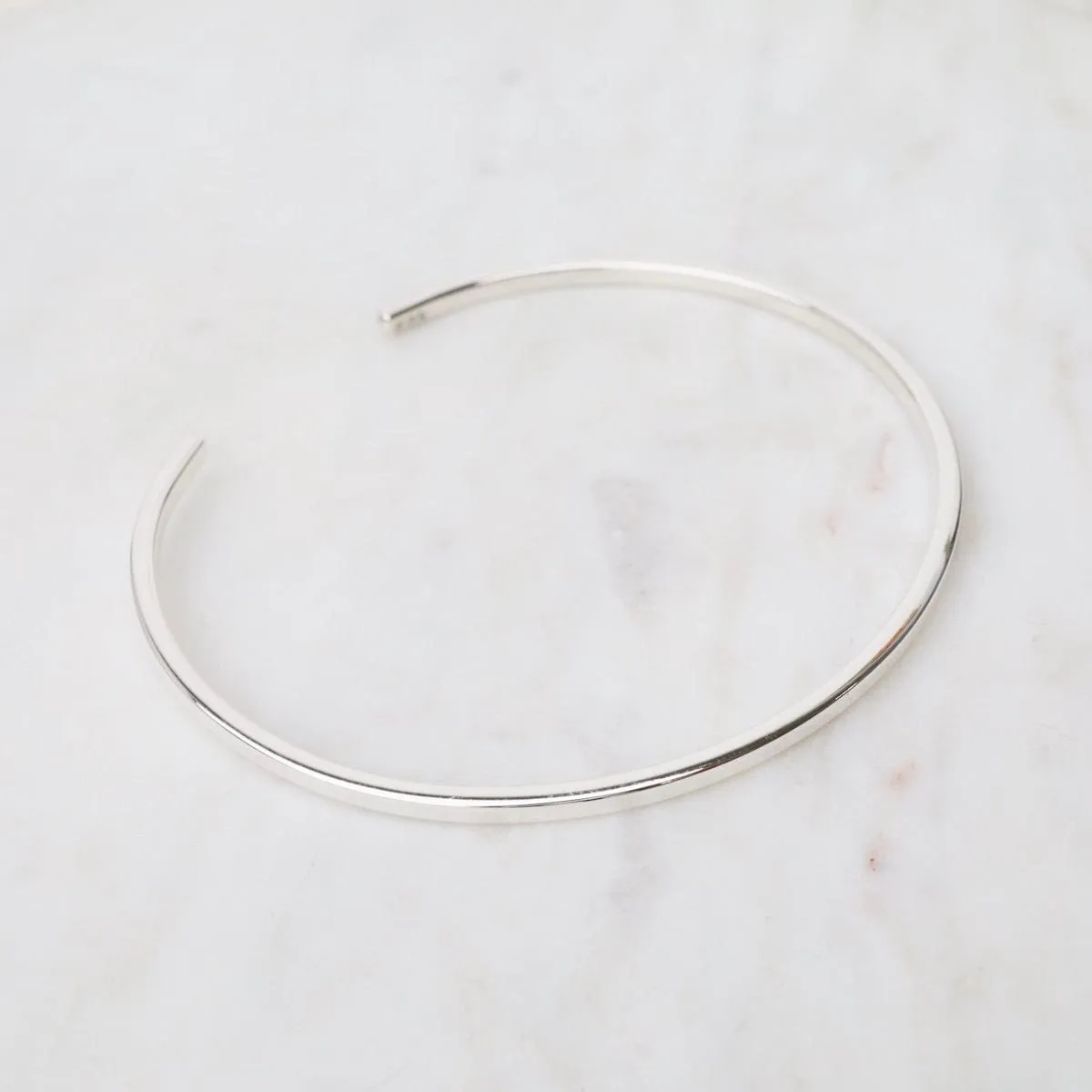 Simple Square Wire Sterling Silver Cuff