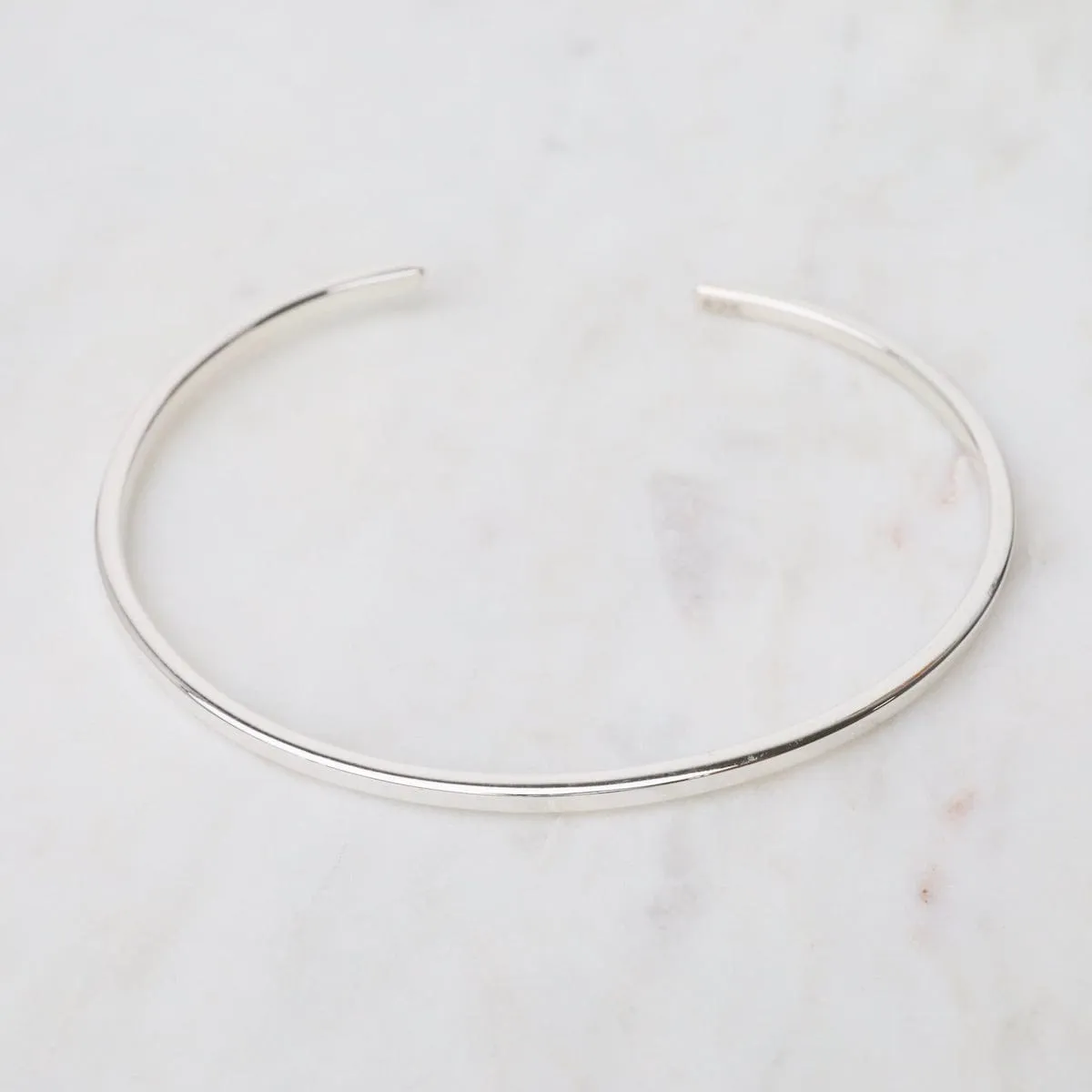 Simple Square Wire Sterling Silver Cuff