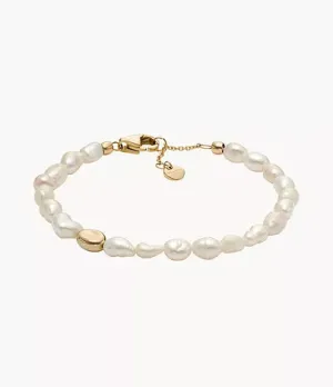 SKJ1825710 - Skagen Agnethe Pearl White Freshwater Pearl Beaded Bracelet for women