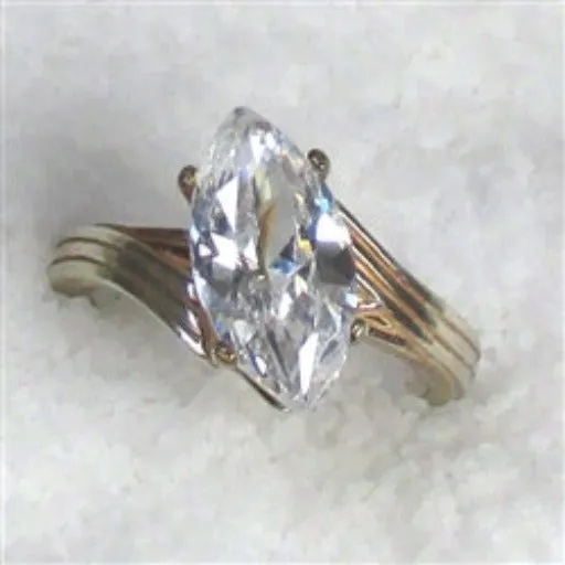 Sparkly White Topaz Ring