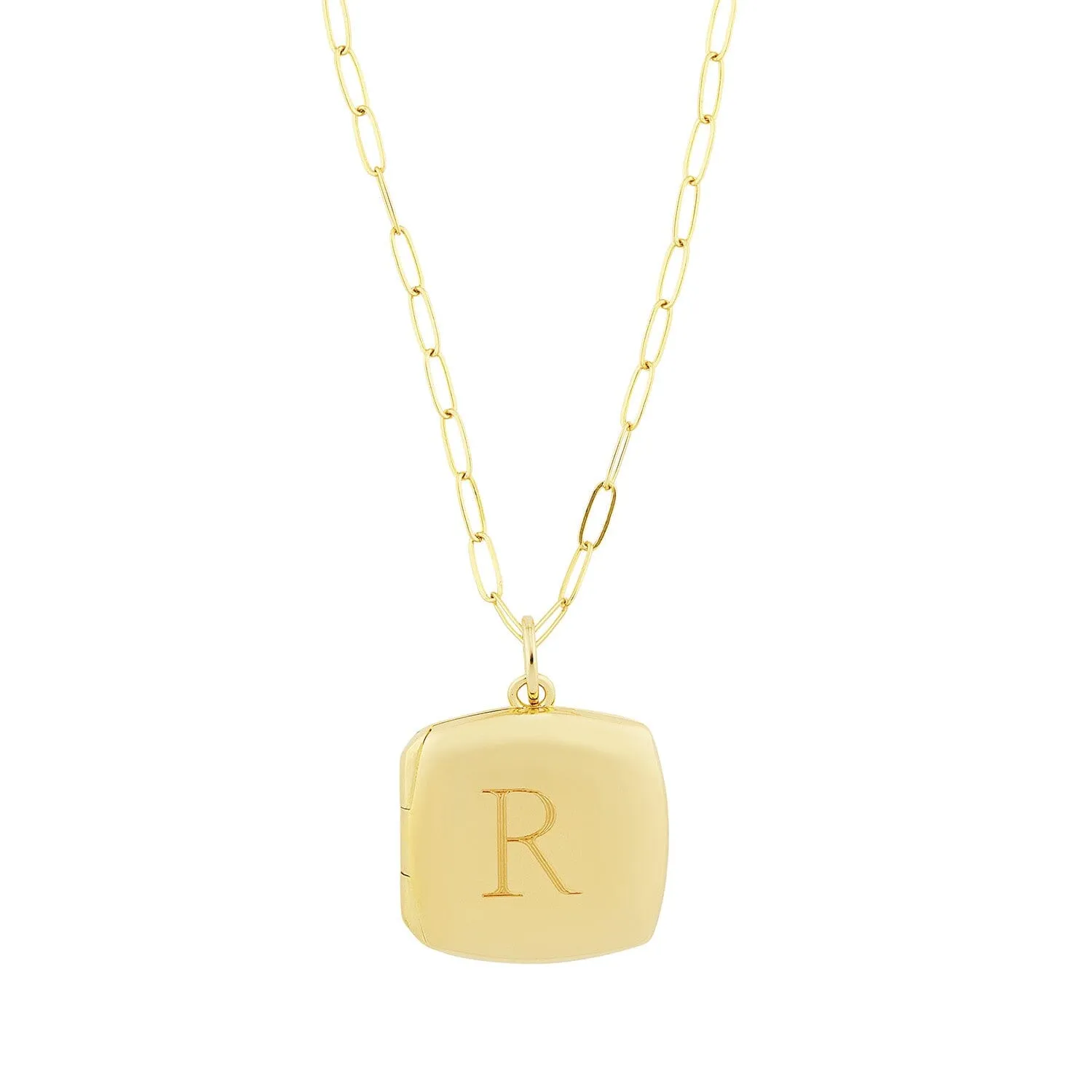 Square Personalized Locket Necklace