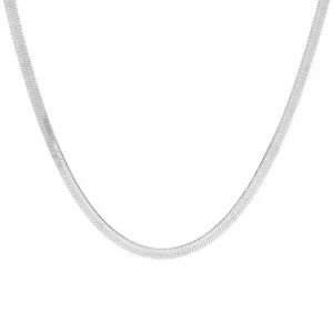 Stainless Steel 4mm Herringbone Chain Necklace