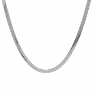 Stainless Steel 5mm Herringbone Chain Necklace