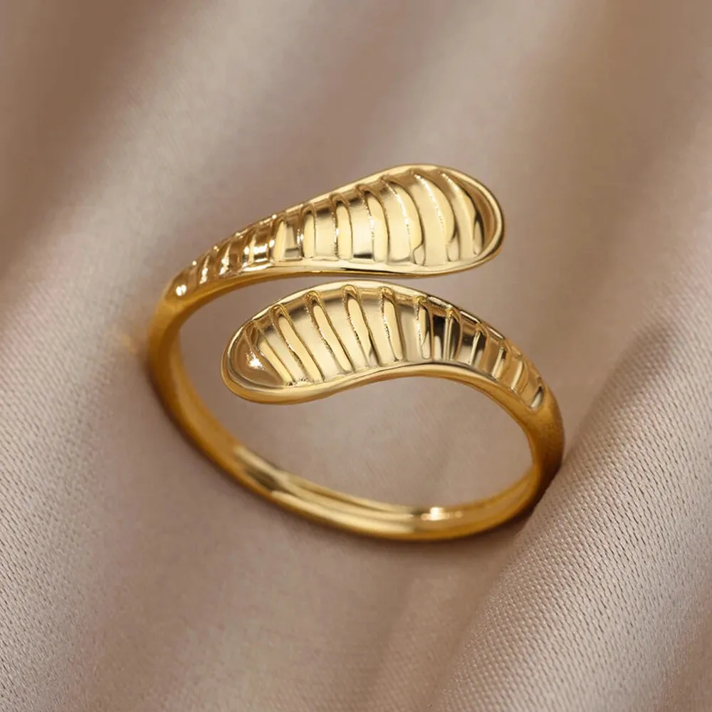 Stainless Steel Rings For Women Men Gold Color Engagement Wedding Party Ring Female Male Finger Jewelry Birthday Gift 2024 Trend