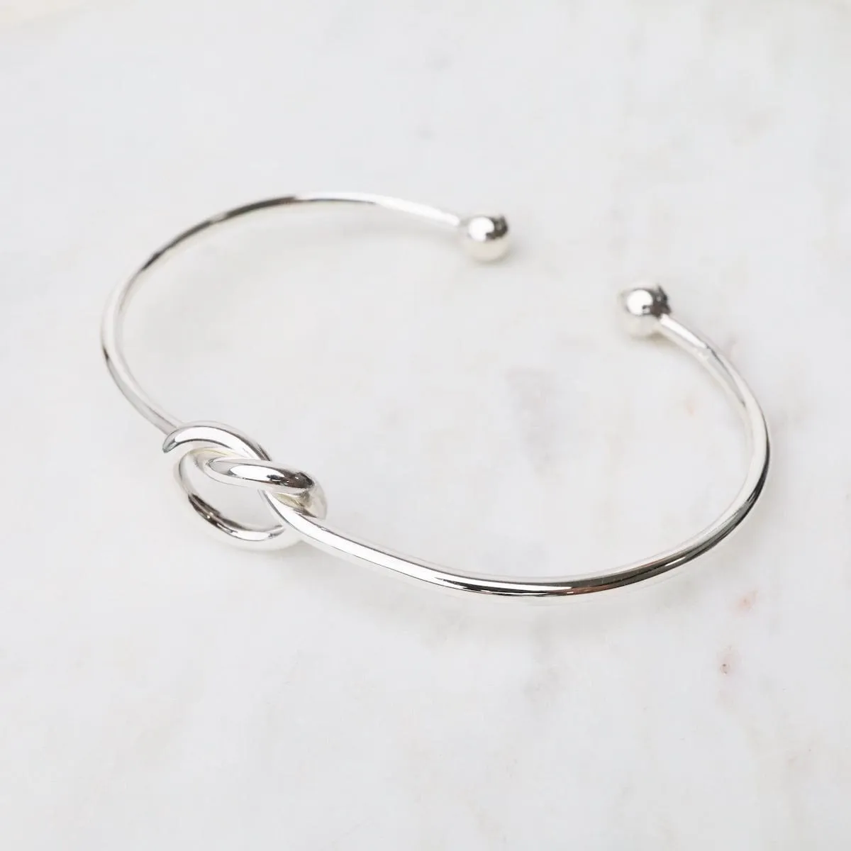 Sterling Silver Cuff with Knot in Front