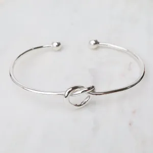 Sterling Silver Cuff with Knot in Front