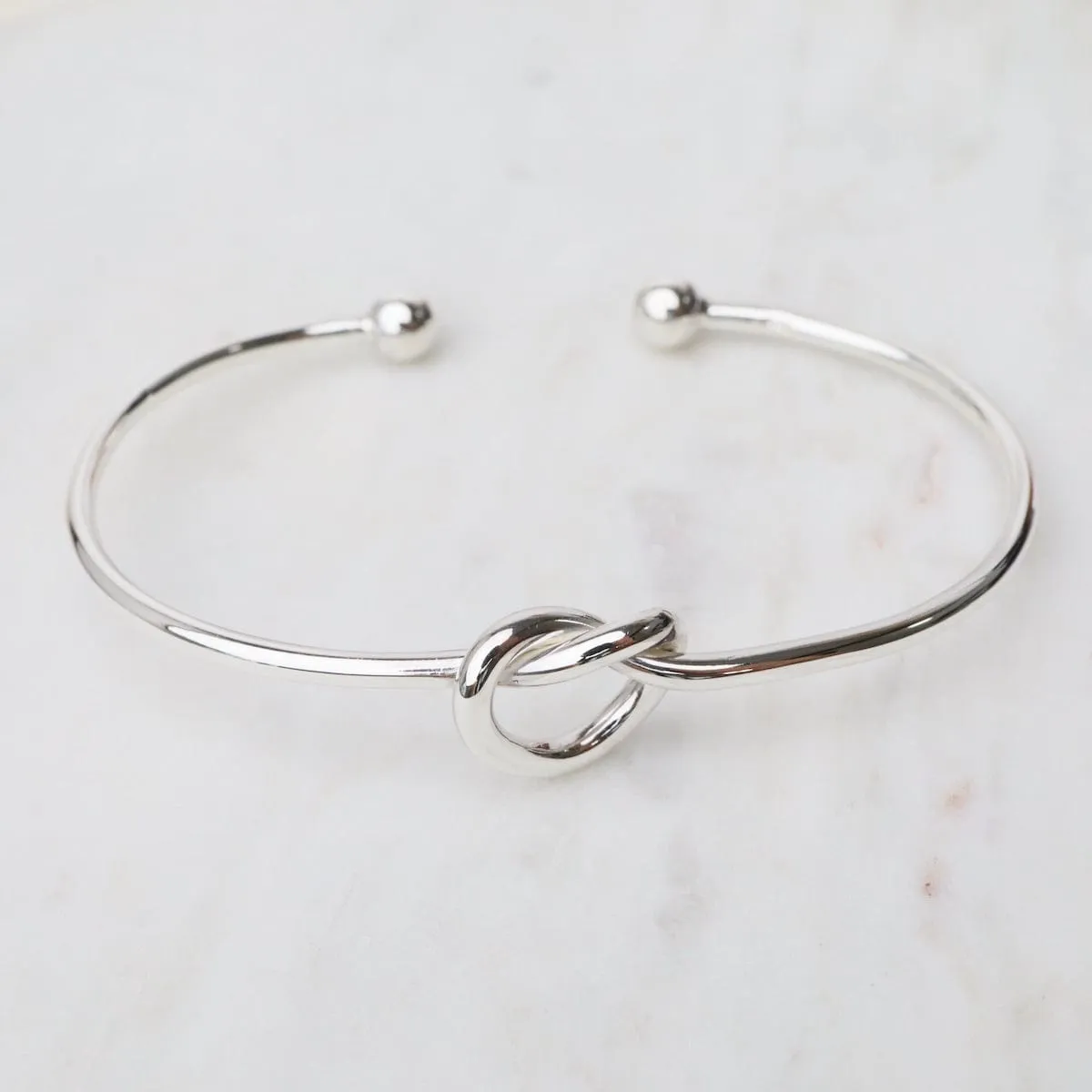 Sterling Silver Cuff with Knot in Front