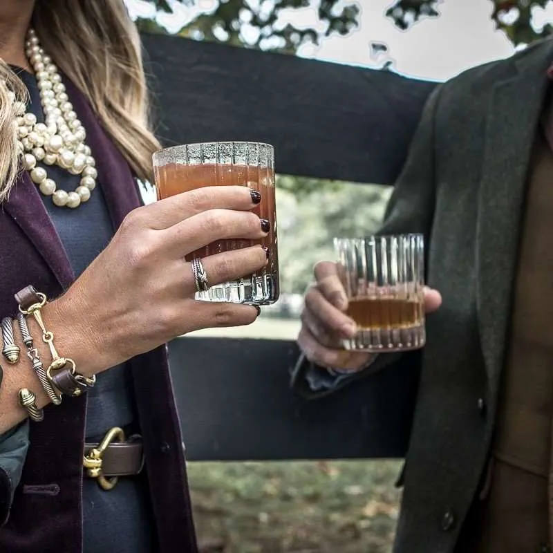 Tan & Silver Buffalo Bit Bracelet