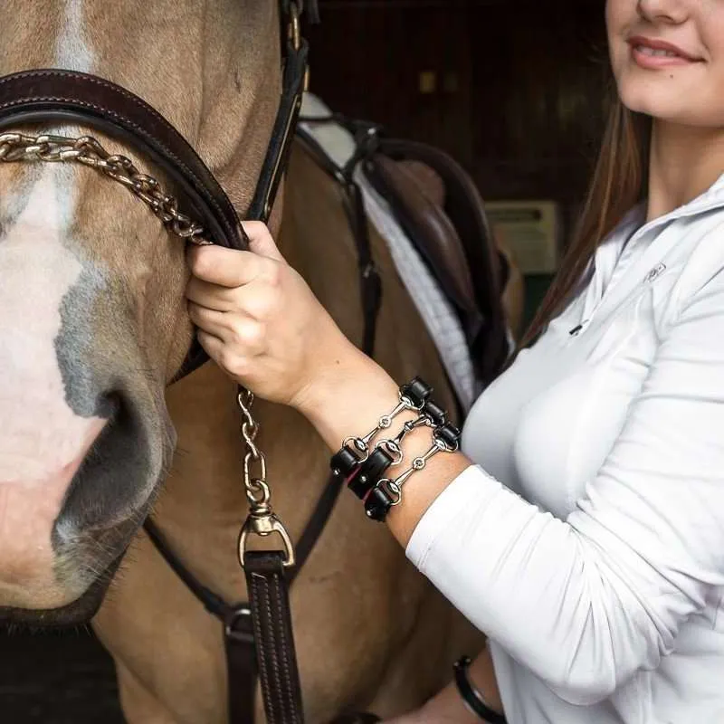 Tan & Silver Buffalo Bit Bracelet