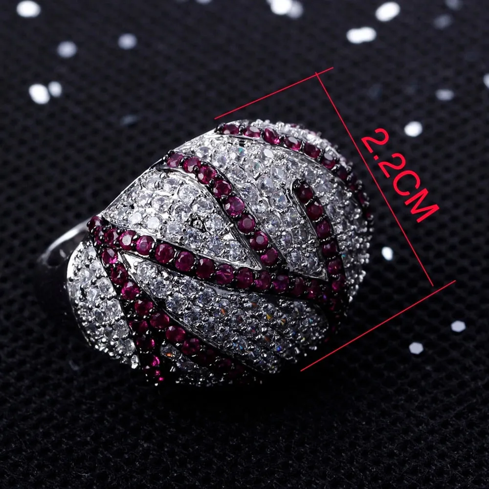 TEEK - Ruby Beauty and White CZ Ring