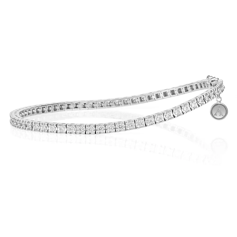 Tennis Lux Diamond Bracelet | 18K White Gold