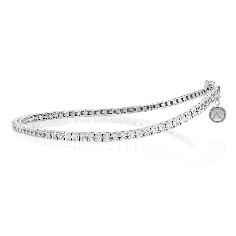 Tennis Lux Diamond Bracelet | 18K White Gold