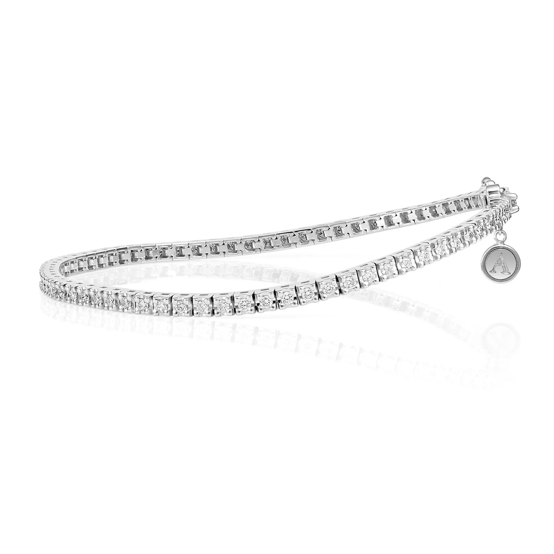 Tennis Lux Diamond Bracelet | 18K White Gold