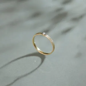 Textured Stackable Diamond Ring