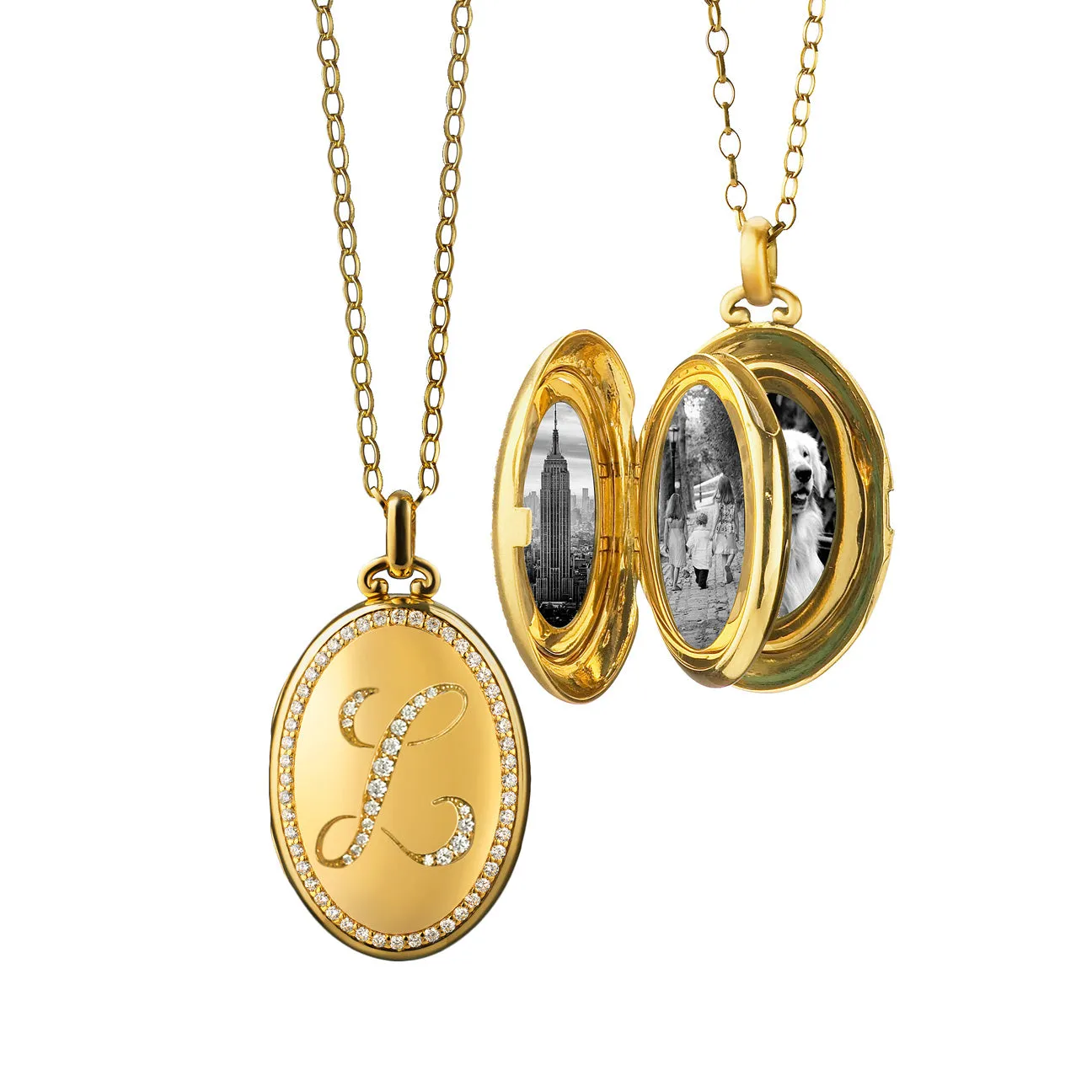 The Four Image "Premier" Diamond Initial Locket