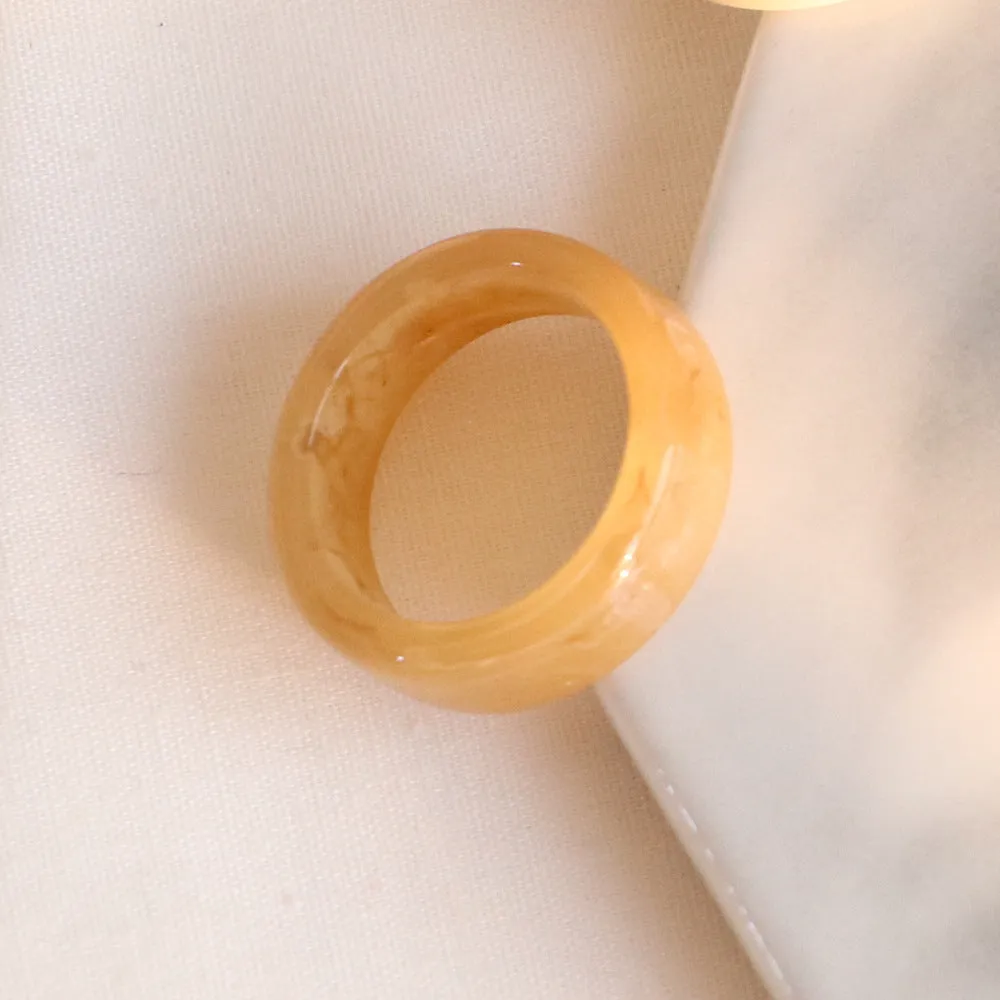 Transparent Resin Round Ring Bracelet Simple Girl