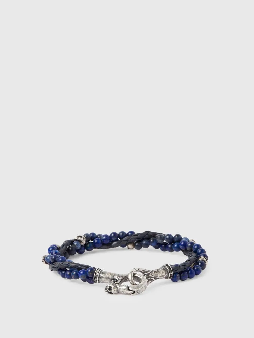 Triple Strand Skull Bracelet in Blue