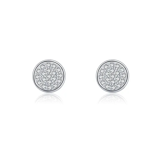 Versatile Sterling Silver Zircon Earrings for Women