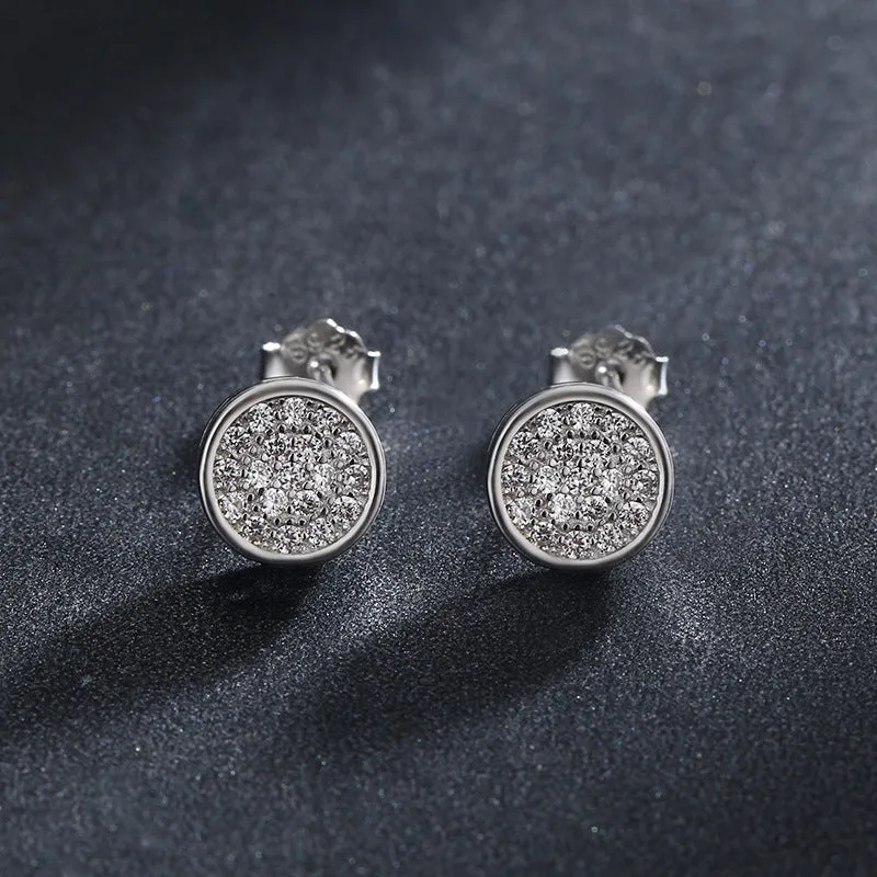 Versatile Sterling Silver Zircon Earrings for Women