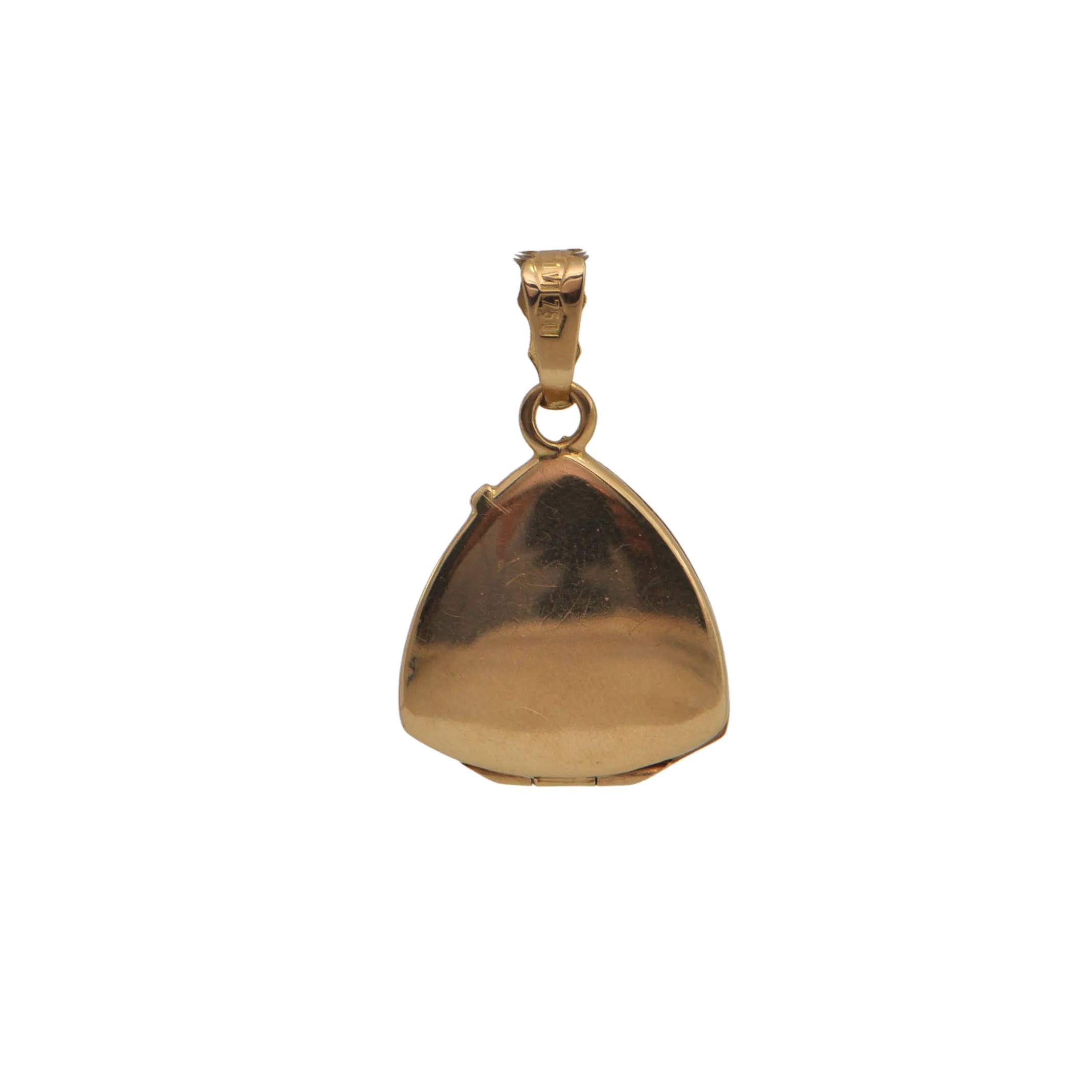 Vintage Italian 18K Gold Hinged Triangular Locket