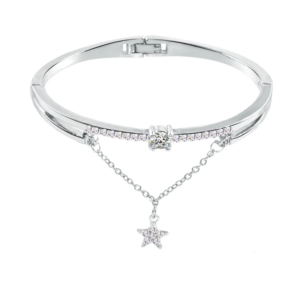 Women's Fashion Simple Pentagram Diamond Bracelet